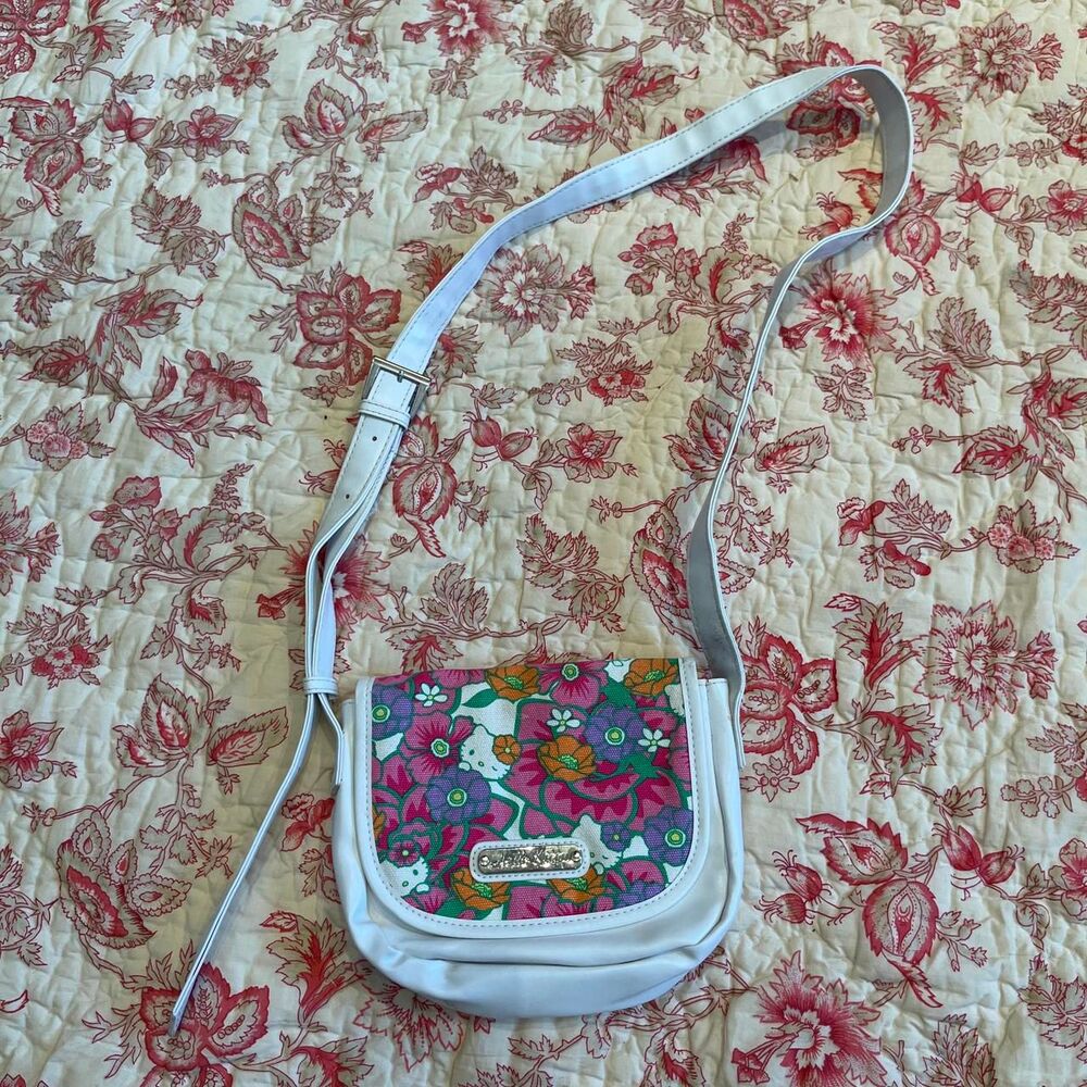 Vintage Rare 2012 Hello Kitty Sanrio Floral Hawaiian pink shoulder bag purse!
